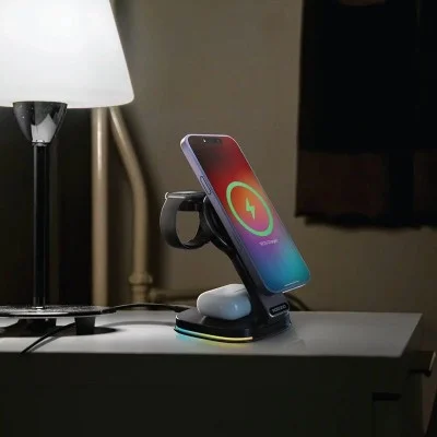 Porodo Compact Folding Wireless Charging Stand - Black